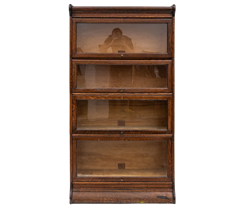 Antique American Humphrey Bookcase & Co. Oak Barrister Bookcase (Circa 1900) 
